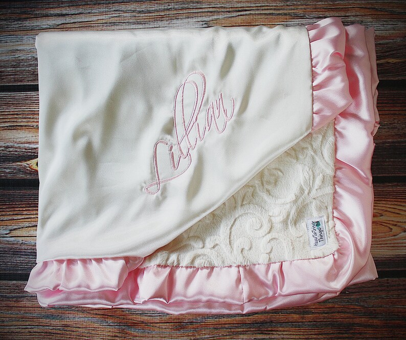 Minky Blanket Blanket with Embroidery Blanket with Name Etsy