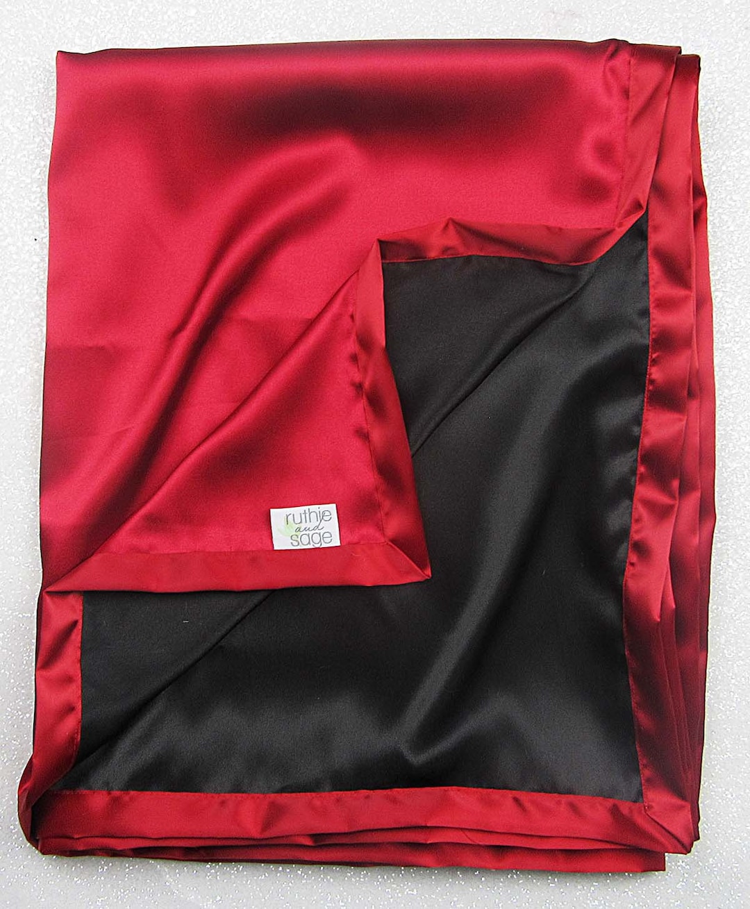 Satin Blanket, Charmeuse Satin, Doublesided Satin Blanket, Silky Blanket, Woobie, Lovie, Red