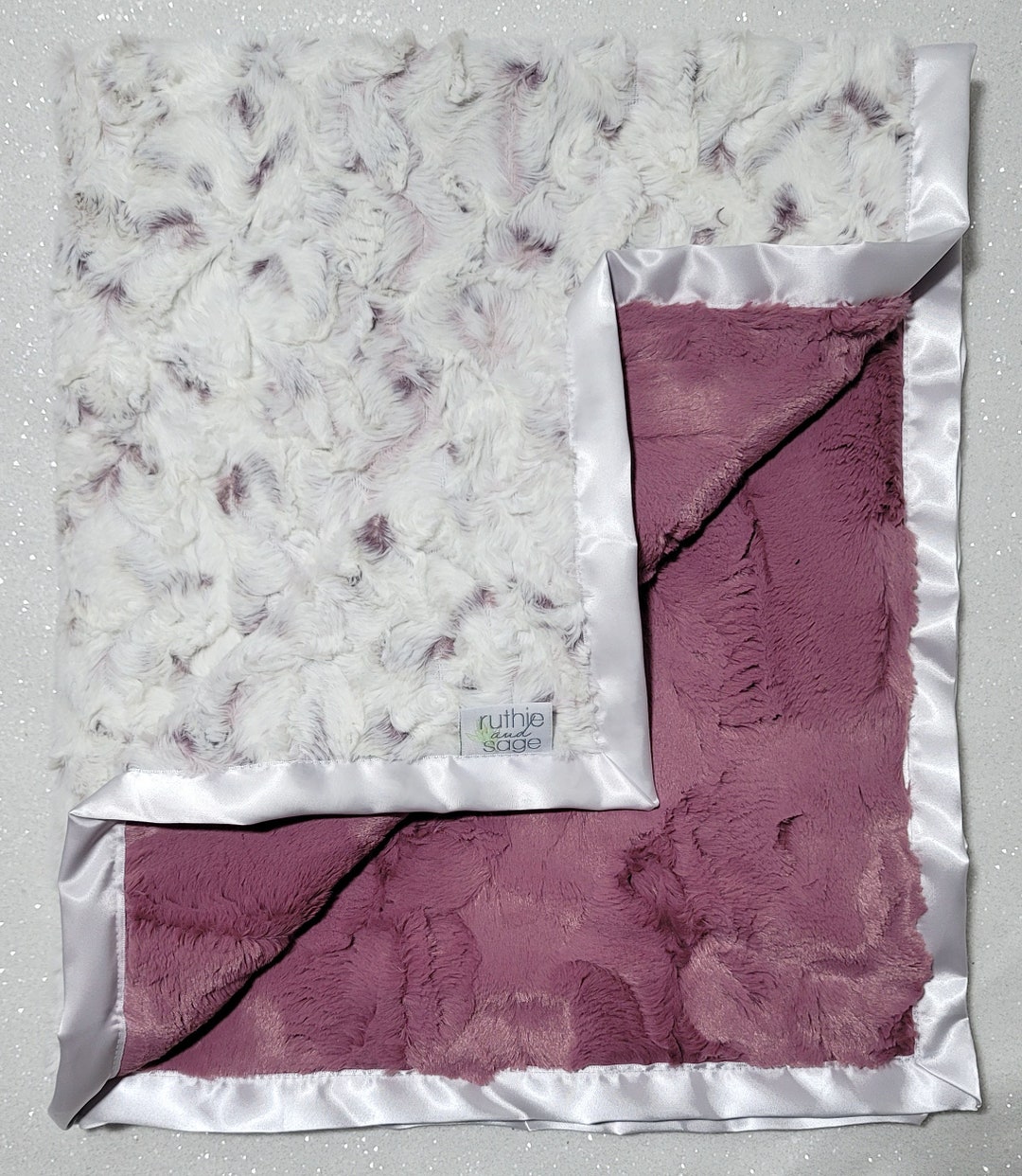 Minky Blanket Snowy Owl Elderberry Neutral Soft Luxurious Etsy