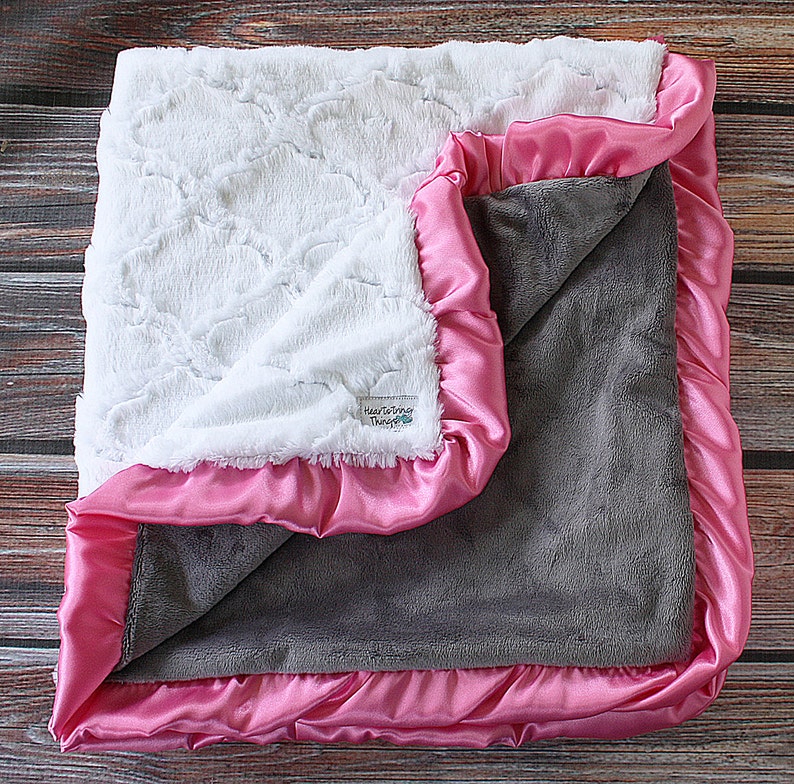 Minky Blanket Baby Girl Blanket for Girl Primrose Luna Etsy