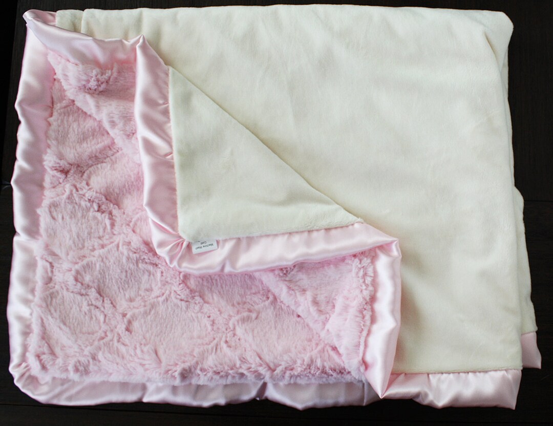 Minky Blanket Baby Girl Blanket for Girl Baby Pink and - Etsy