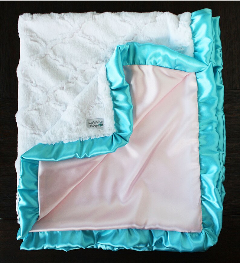 Minky Blanket Blanket for Boy Satin Blanket Rainbow Minky Etsy