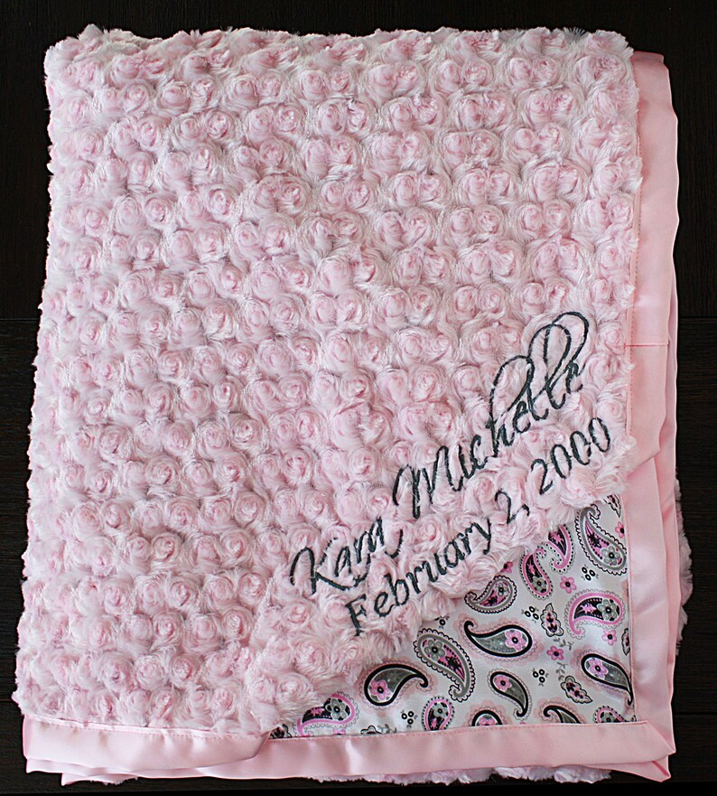 Minky blanket baby girl blanket for mom gift ideas Etsy