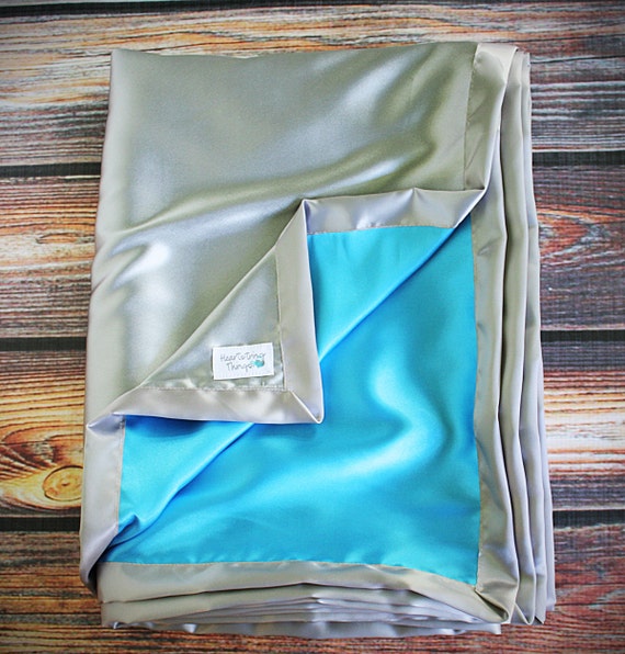 Satin Blanket Charmeuse Satin Double sided Satin Blanket Satin Silky Blanket Soft Blanket Aqua and Lavender Blue Green Purple Woobie Etsy Canada