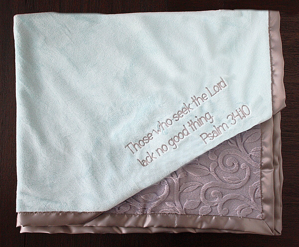 Minky Blanket Personalized Embroidered Blanket Blanket with Etsy