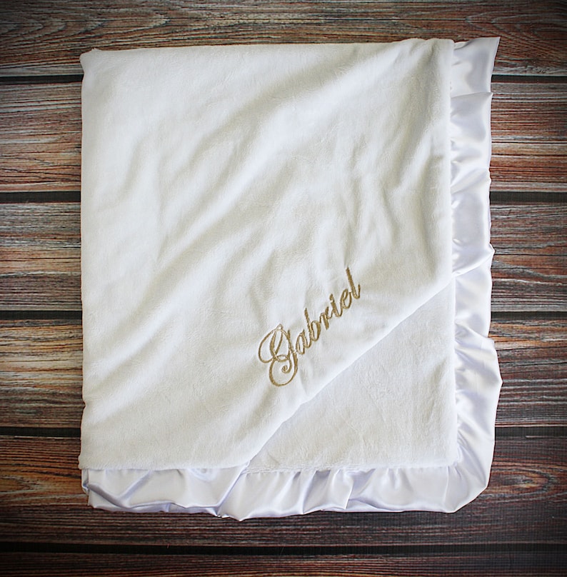 Embroidered Minky Blanket Gift for Baby Baby Boy Etsy