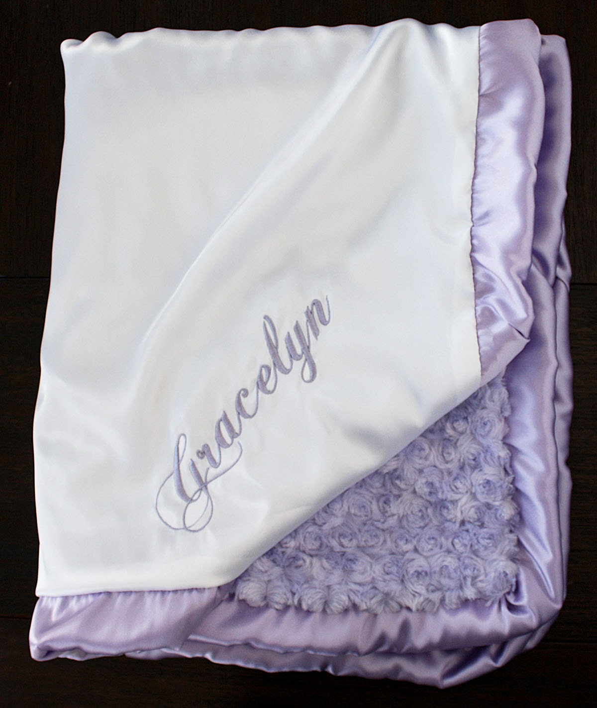 Minky Blanket Satin Blanket Lavender Blanket Baby Girl Etsy UK