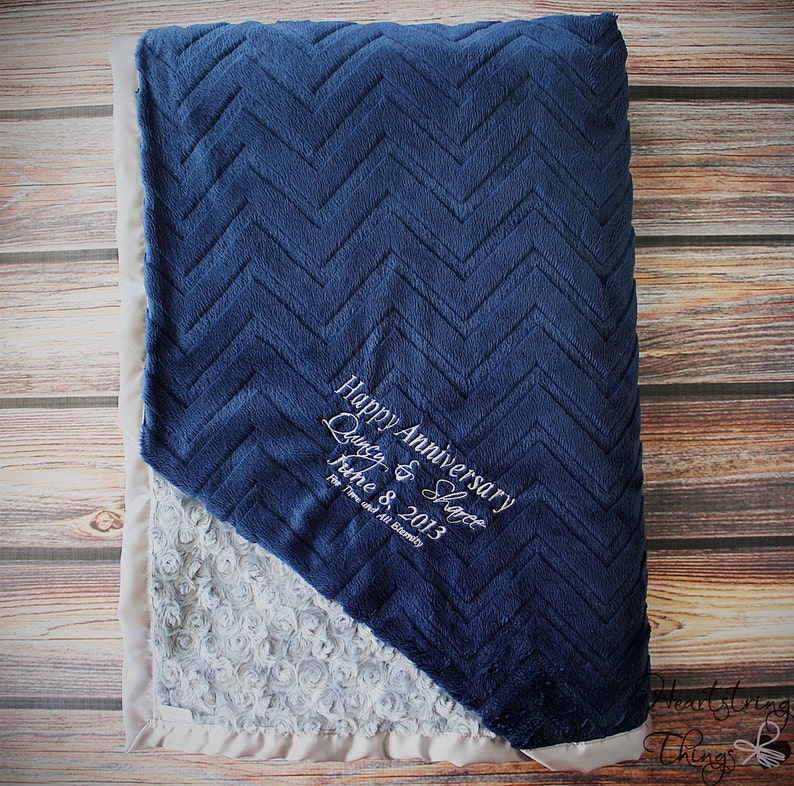 Embroidery Engraving Blanket With Embroidery Personalized Etsy