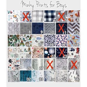 Custom Minky Blanket, mix and match, soft blanket, gift, baby boy, baby girl, personalized minky blanket, custom wedding gift, custom baby image 2