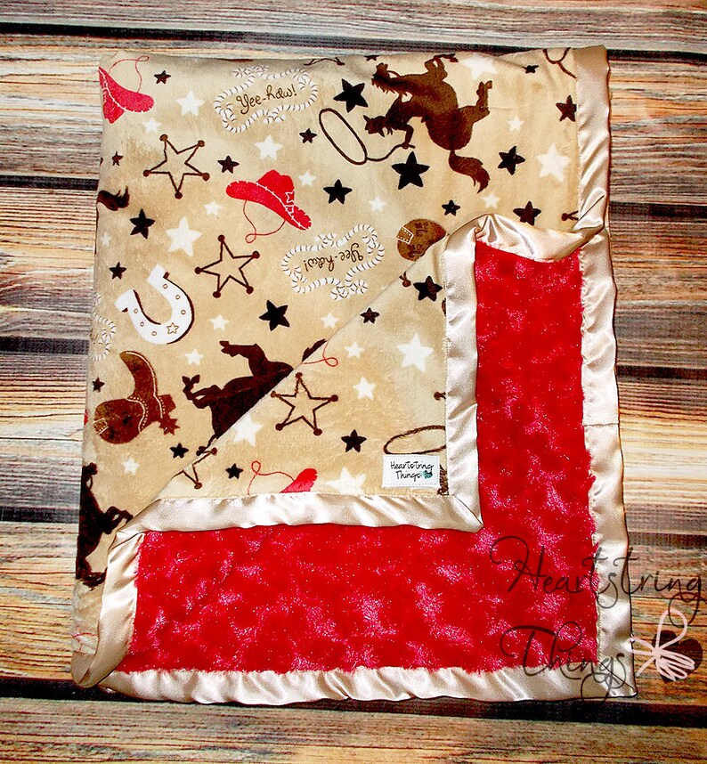 Minky Blanket Cowboy Minky Cowboy Blanket Horse Blanket Etsy