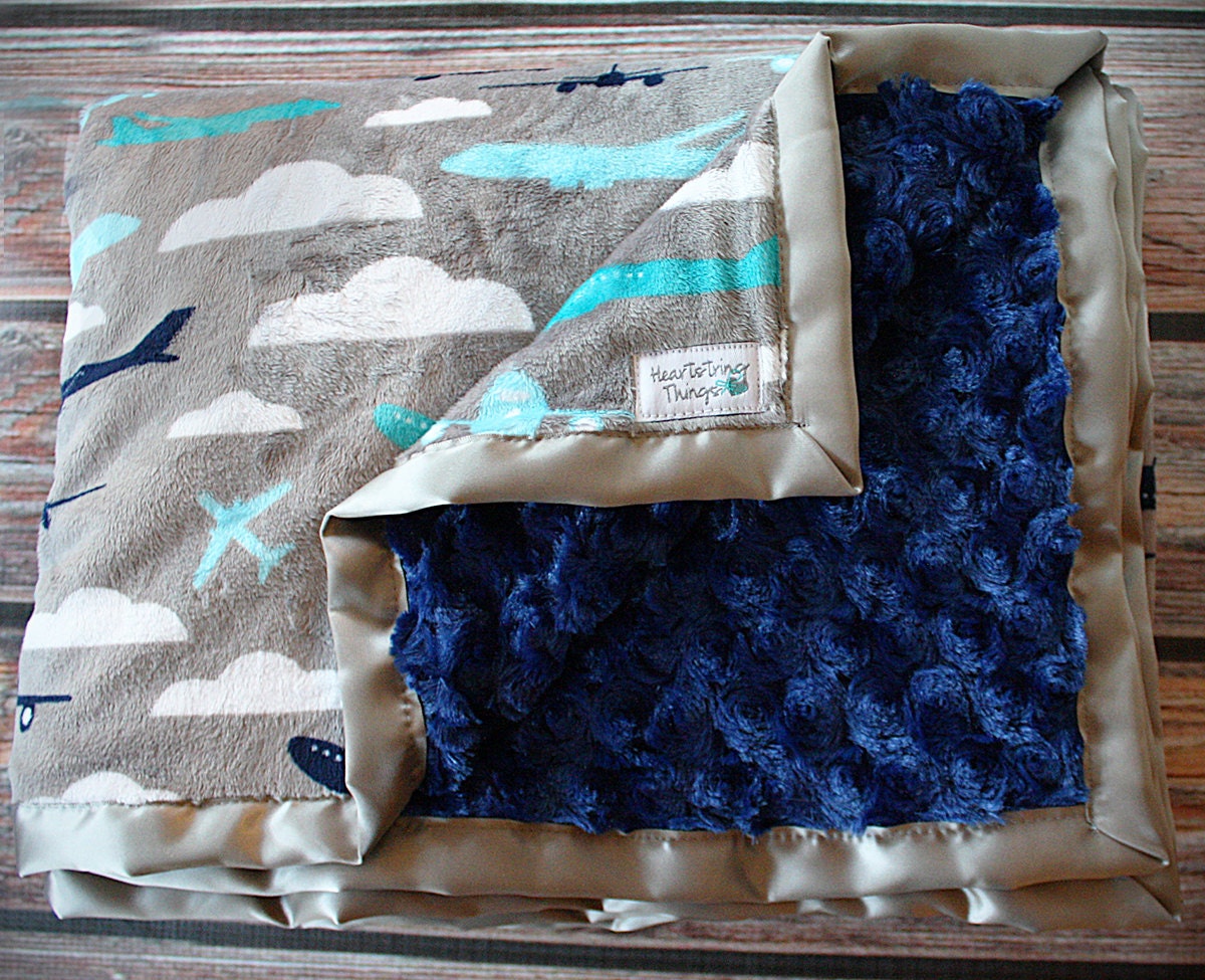 Baby Minky Aviator Blanket Airplane Blanket Airplane Minky Etsy
