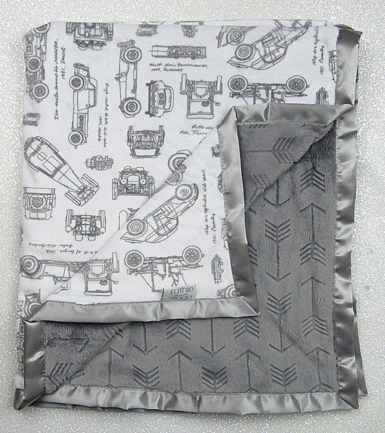 Baby Boy Minky Blanket Soft Blanket Cars Blanket Arrow Etsy