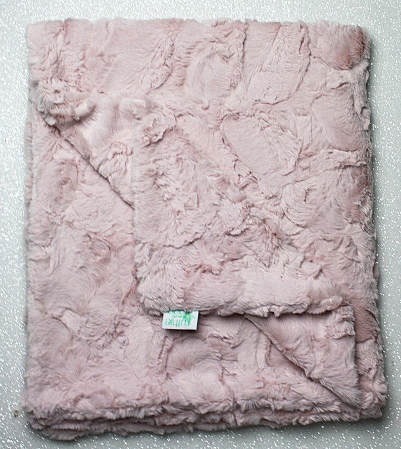 Minky Blanket Faux Fur Throw Pink Ruffle Baby Girl Blanket Etsy