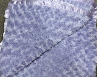Lavender rose minky, Amazing price for an adult, ready to ship, double sided minky blanket