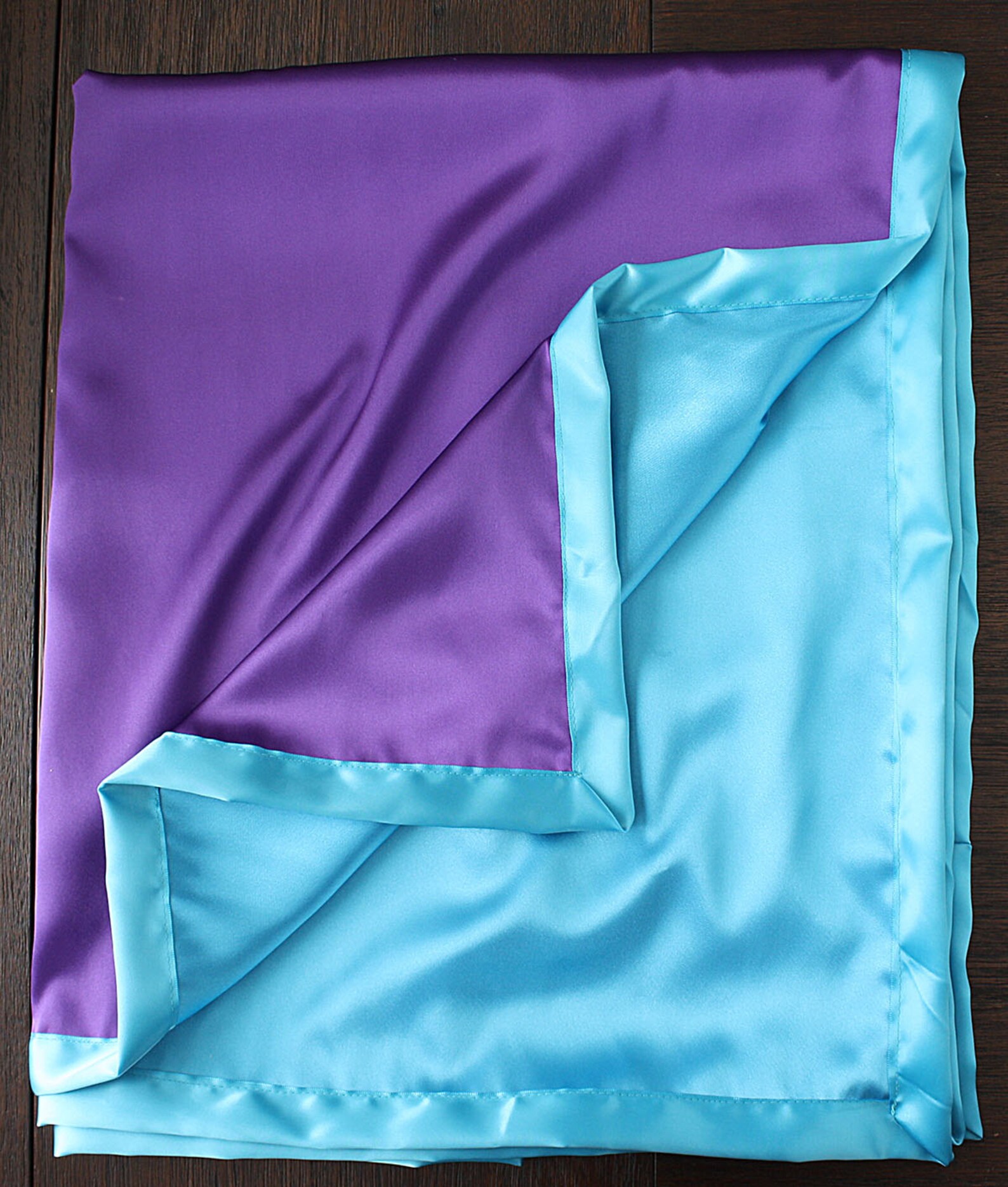 Satin Blanket Silk Blanket Frozen Silky Turquoise and Etsy
