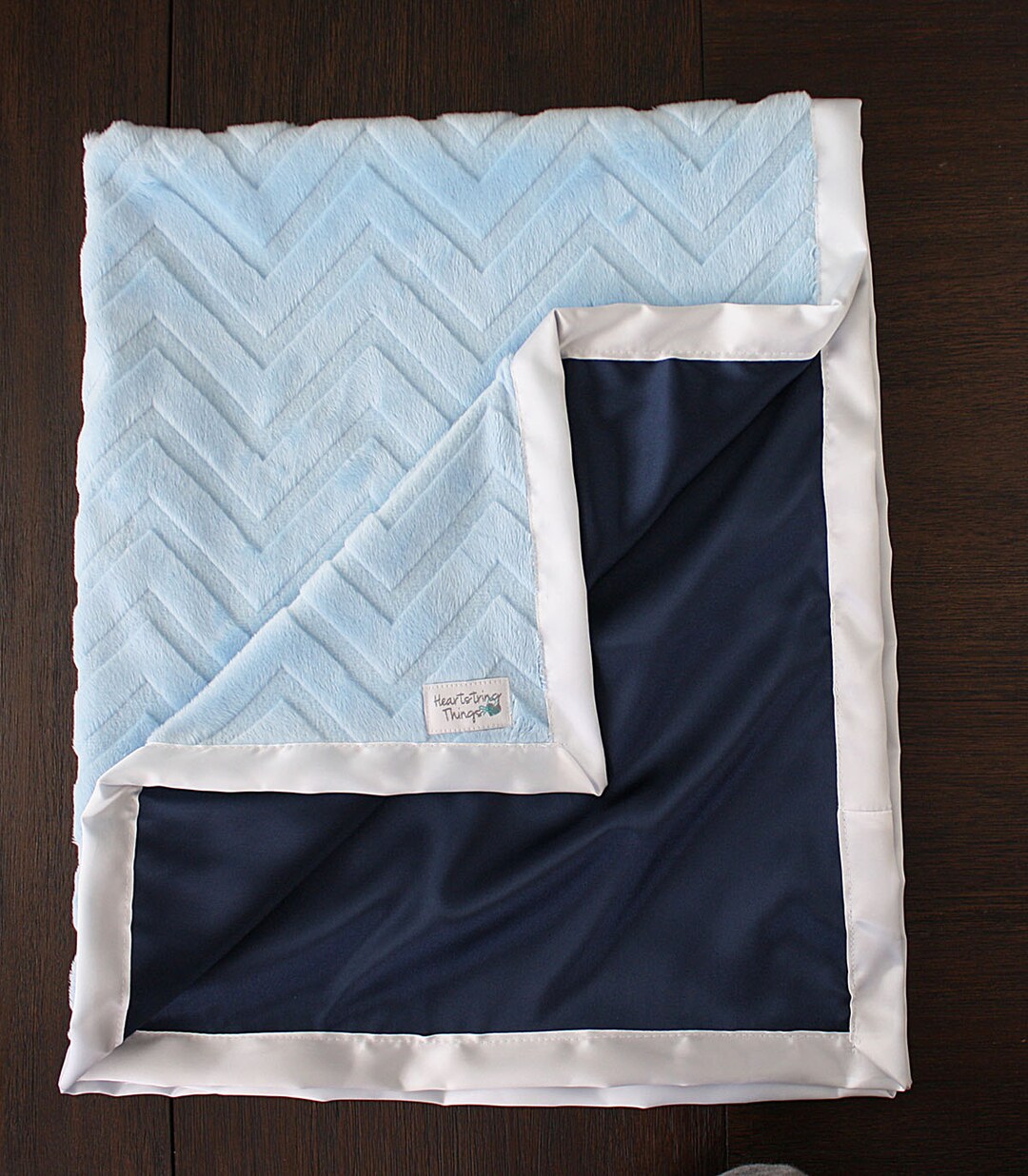 Baby Boy Minky Blanket Minky Blanket Light Blue Blue Etsy
