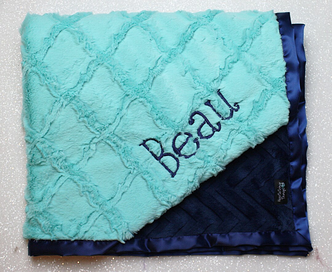 Minky Blanket, Blanket With Embroidery, Blanket With Name, Engraved