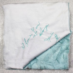 Handwritten embroidery on blanket CUSTOM image 4