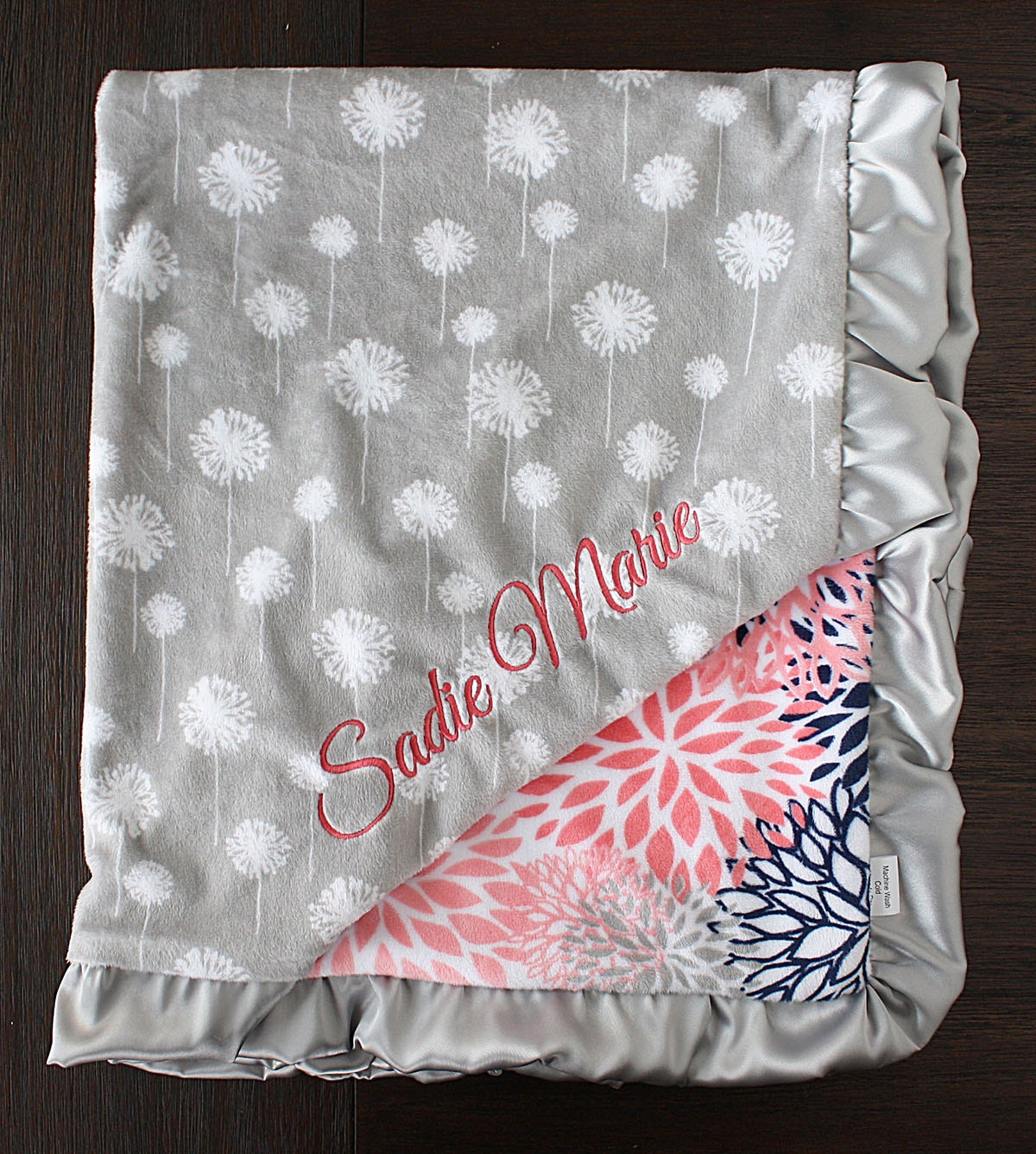 Embroidered Minky Blanket Custom Blanket Personalized Baby Etsy