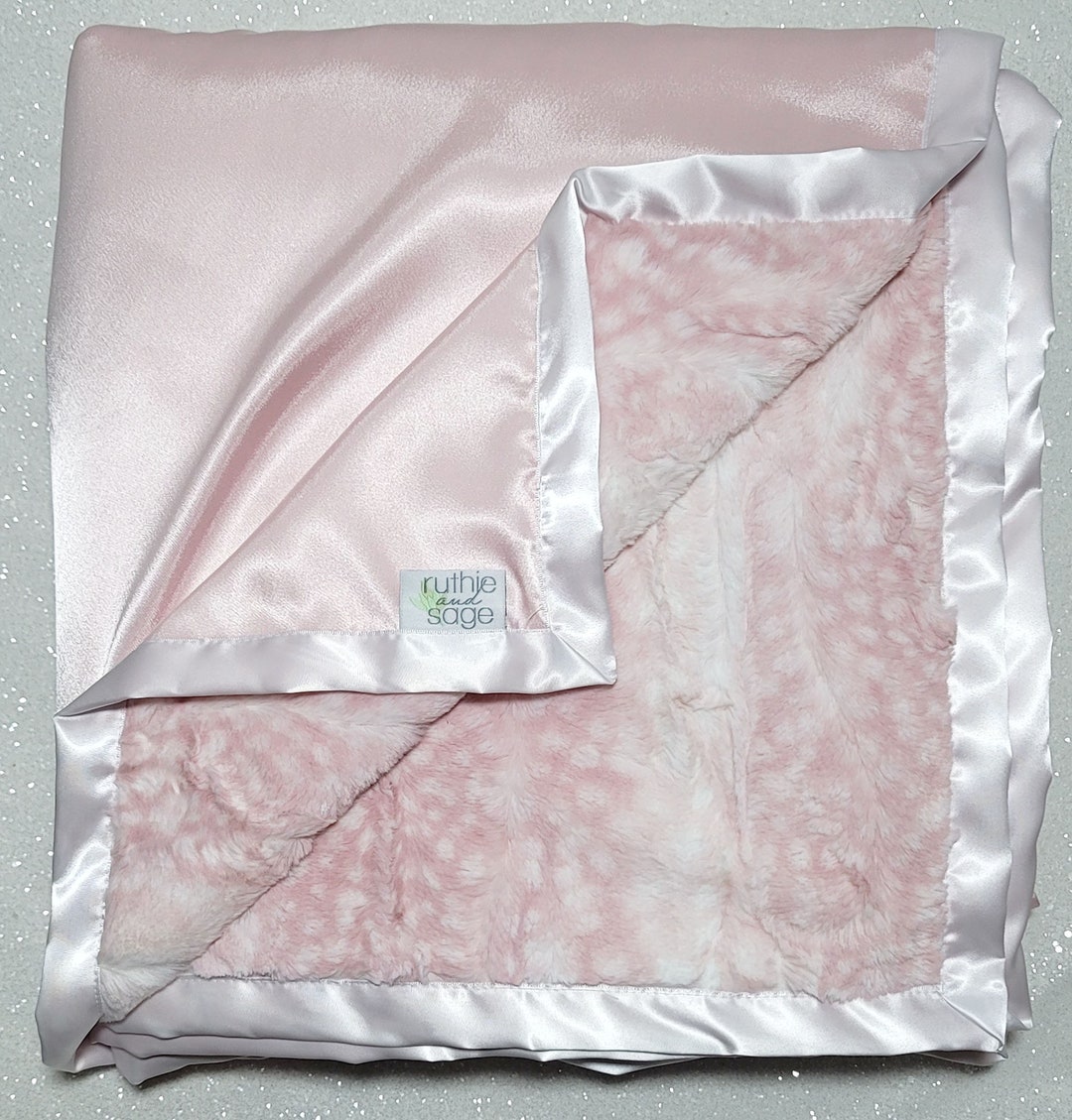 Minky Blanket Rosewater Blanket Gift for Baby Silk Blanket Etsy