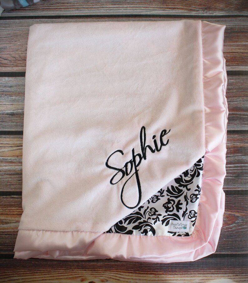 Embroidered Minky Blanket Gift for Baby Baby Boy Etsy