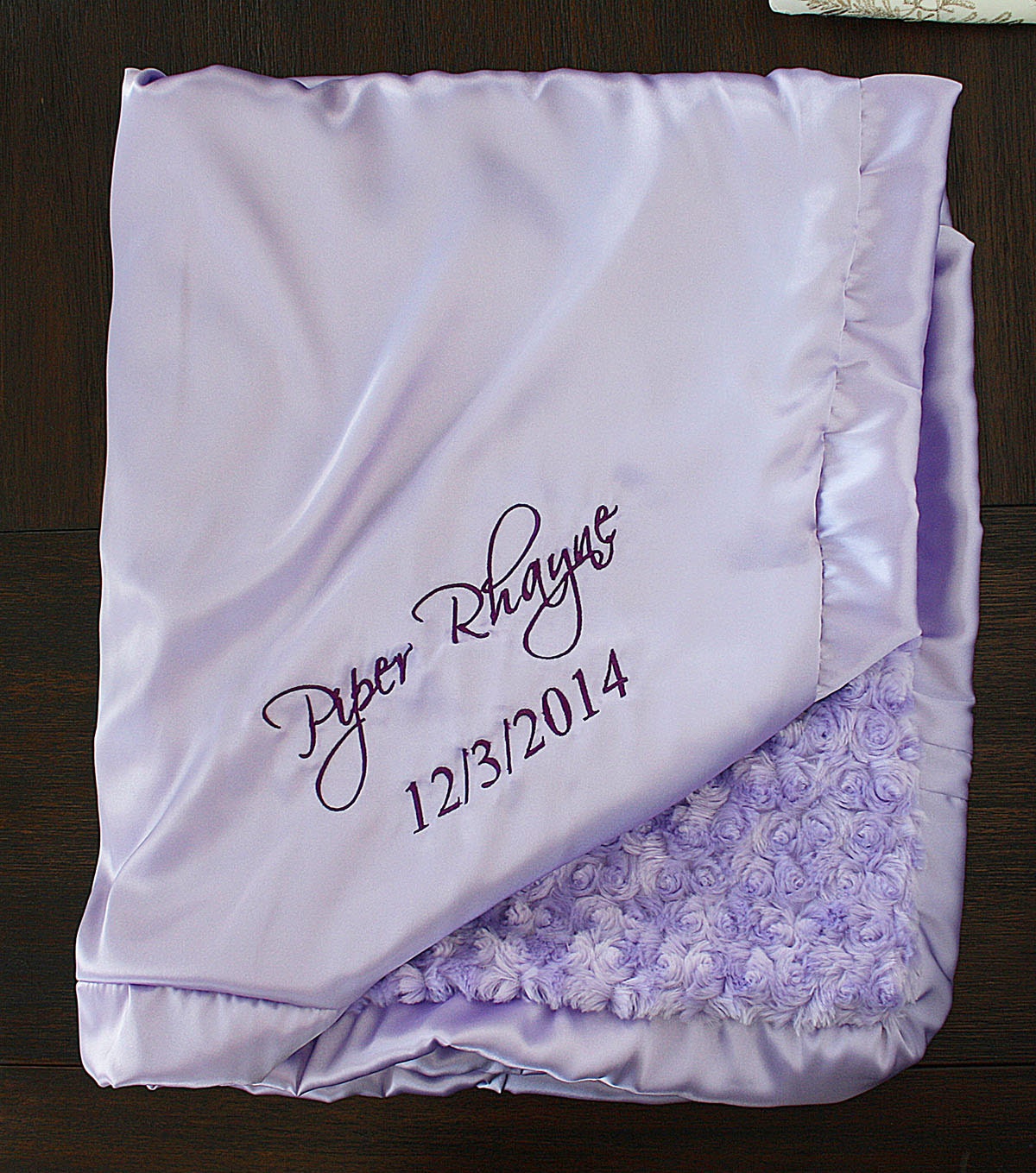 Minky Blanket Satin Blanket Lavender Blanket Baby Girl Etsy UK