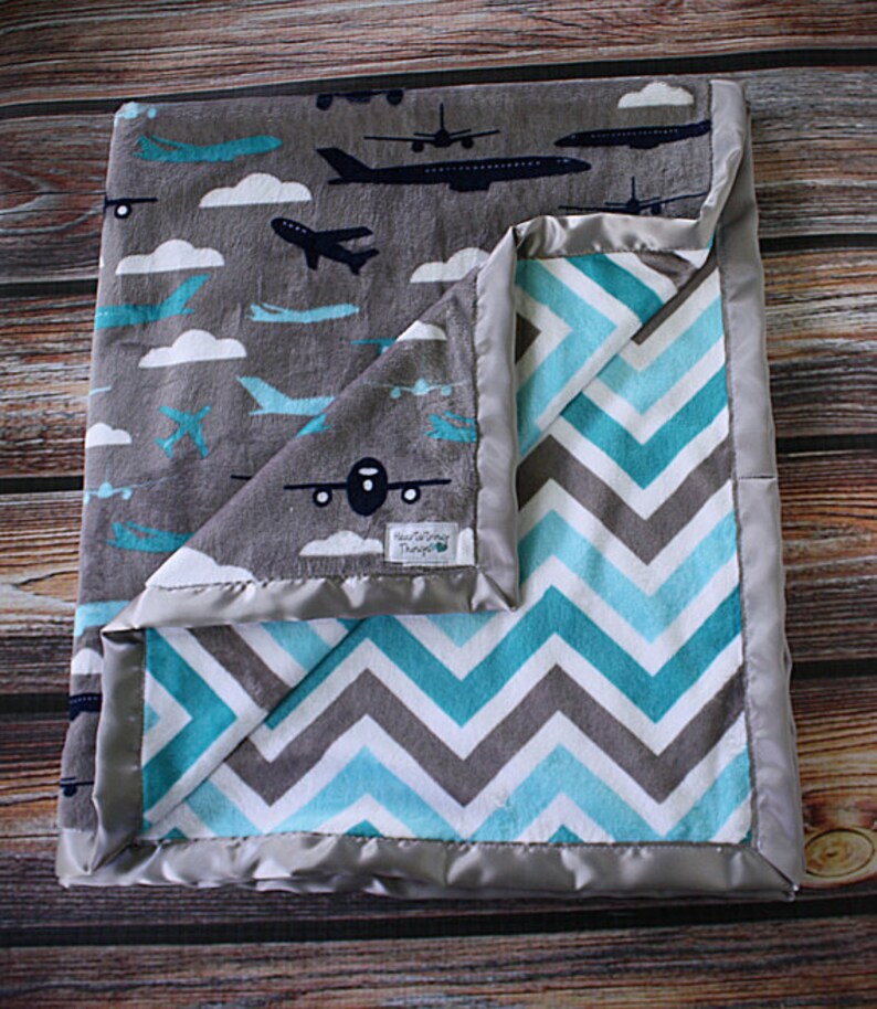 Baby Minky Aviator Blanket Airplane Blanket Airplane Minky Etsy
