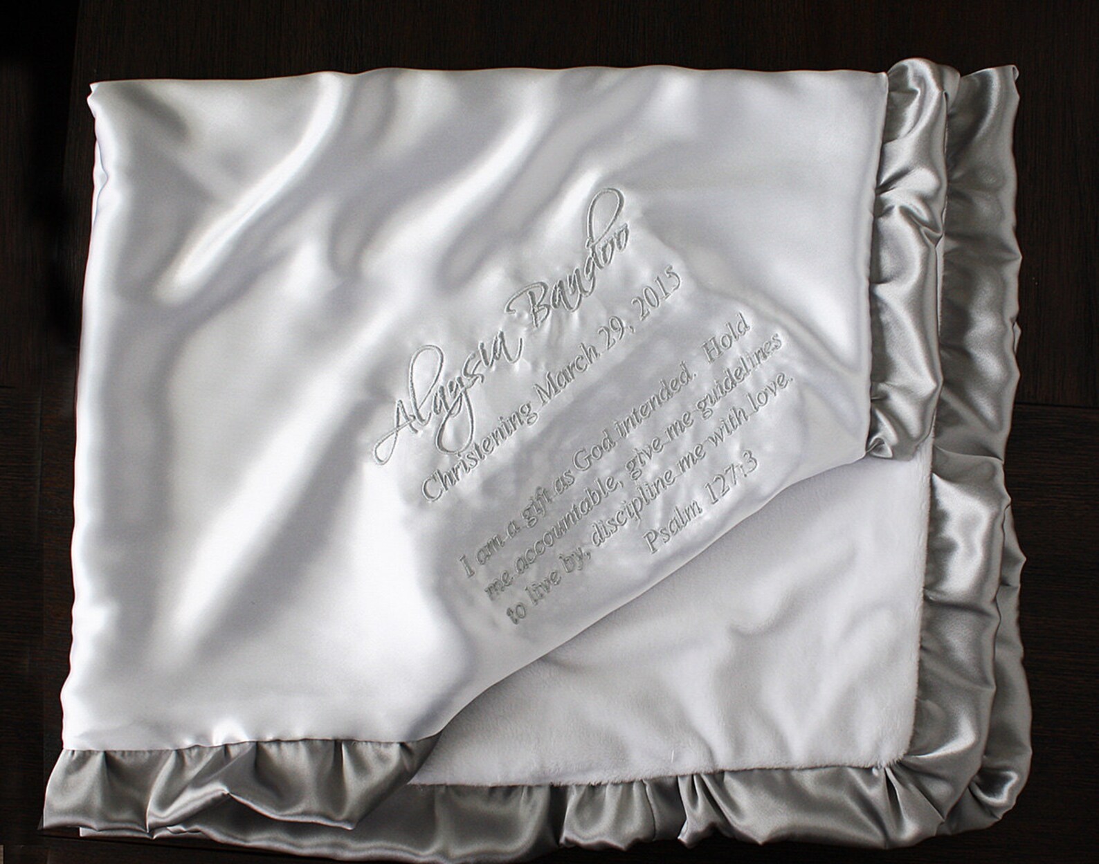 Baby Blessing Blanket Personalized Blessing Blanket Baptism Etsy