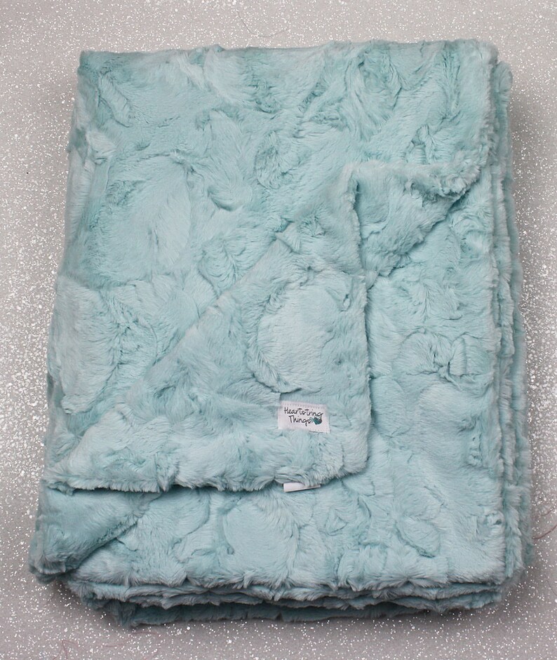 Minky Blanket Faux Fur Throw Pink Ruffle Baby Girl Blanket Etsy