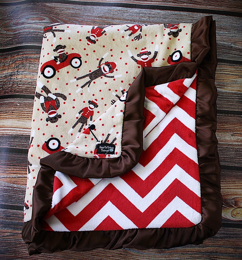 Baby Blanket Minky Blanket Soft Blanket Baby Boy Red and ...