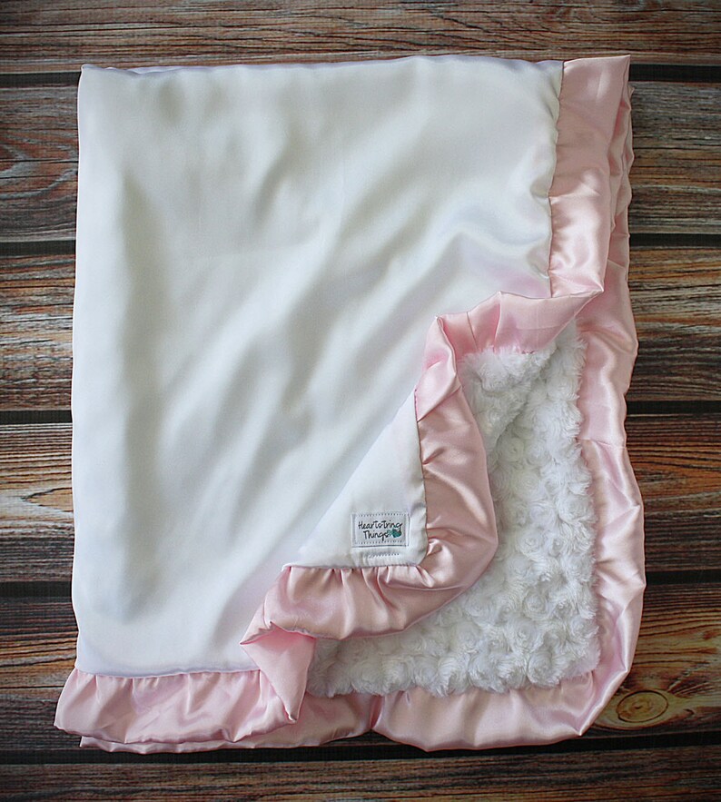 Minky Blanket Blessing Blanket Baptism Blanket Christening Etsy