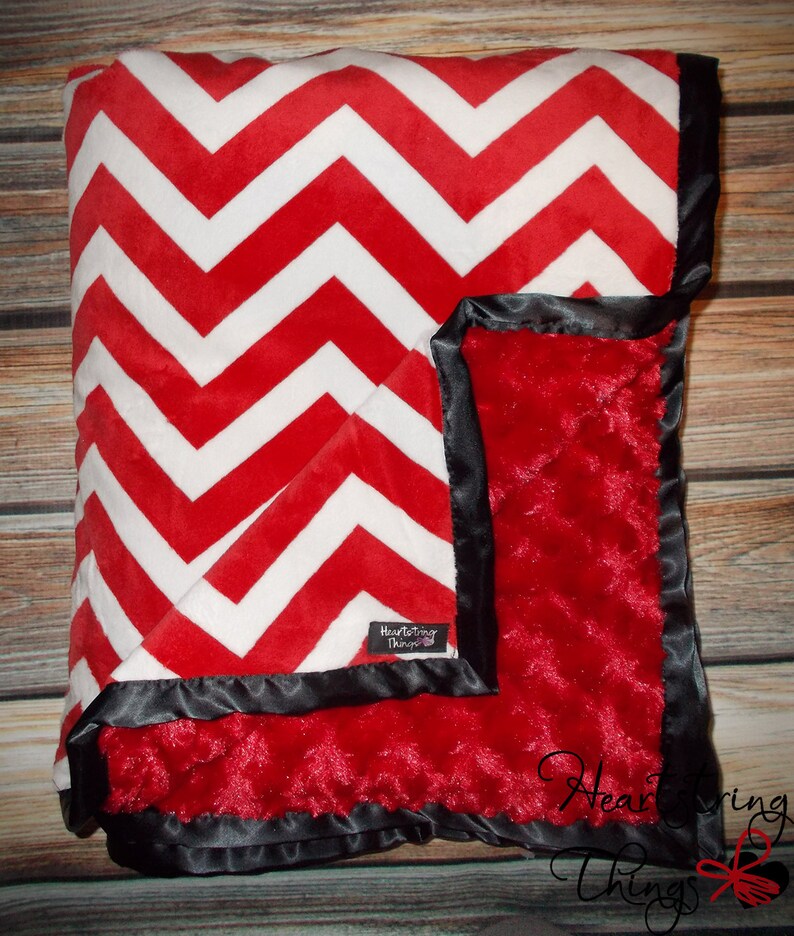 Minky Blanket Large Blanket Chevron Blanket Pink Grey and Etsy