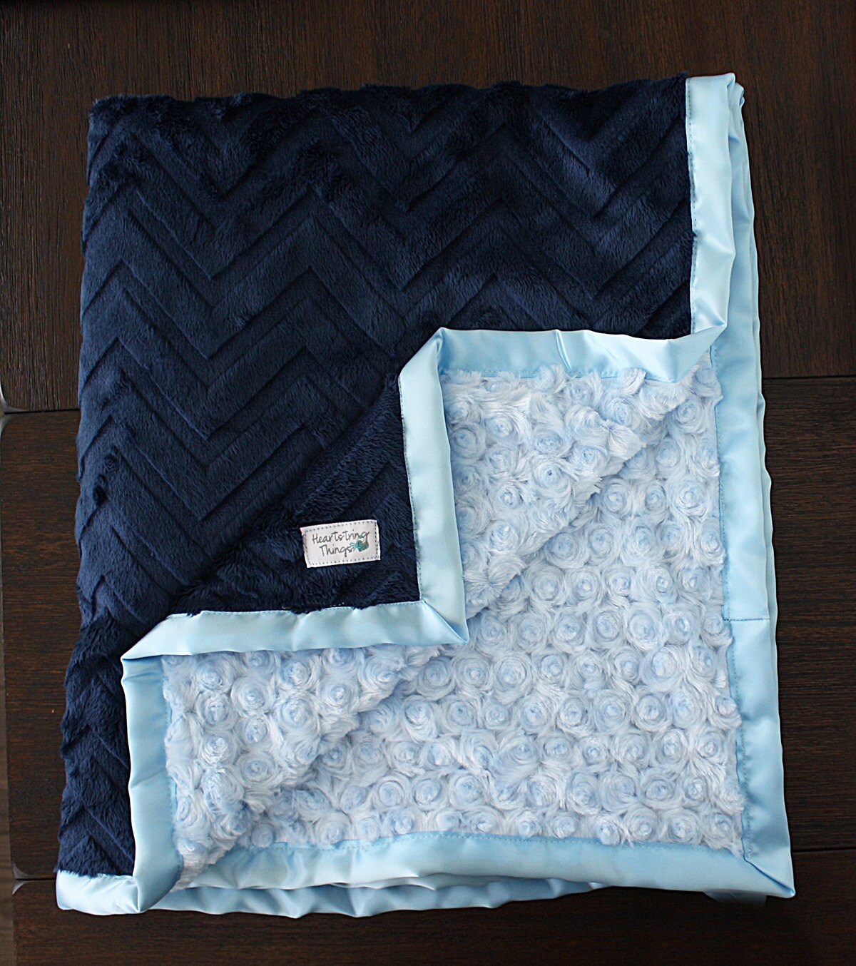 Minky Blanket Baby boy blanket for boy Chevron Blanket Etsy