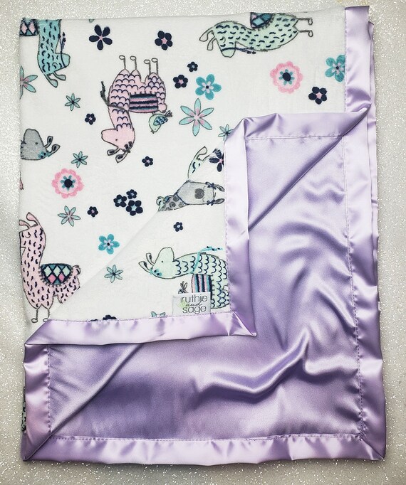 llama minky blanket