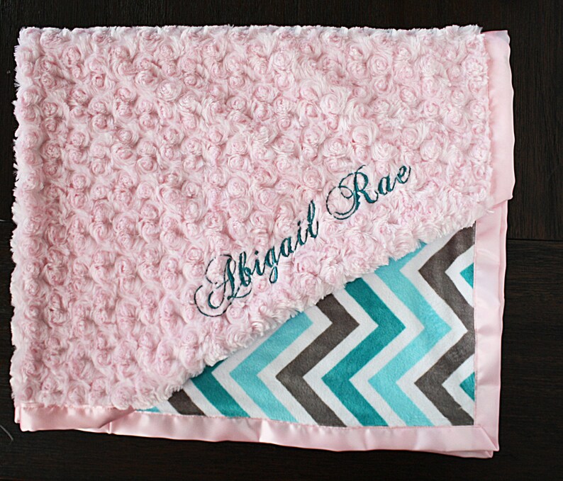 Embroidered Minky Blanket Blanket with name Baby Girl Baby Etsy