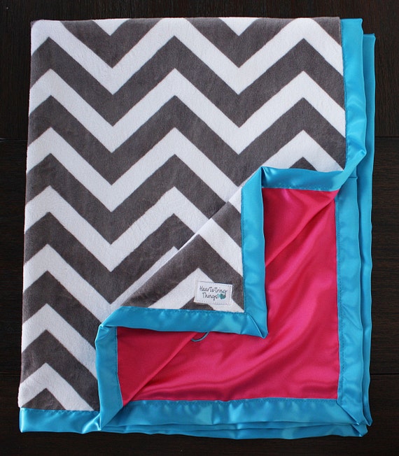 Minky blanket satin blanket baby girl silk blanket grey Etsy