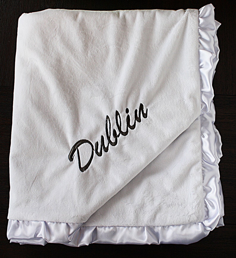 Embroidered Minky Blanket blanket with name gift for baby Etsy