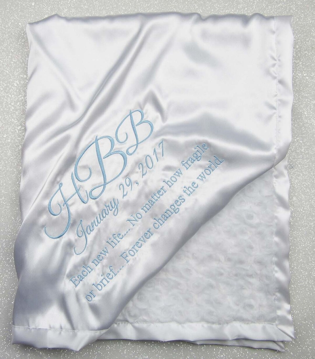 Baby Blessing Blanket, Personalized Blessing Blanket, Silky Baptism