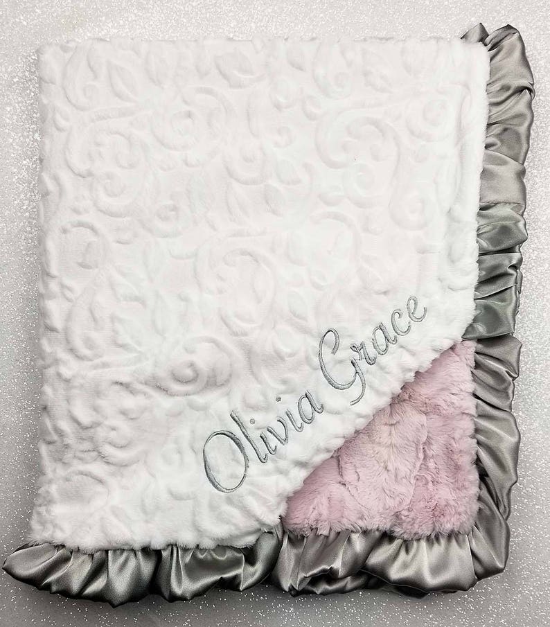 Embroidered Minky Blanket Blanket With Name Personalized - Etsy