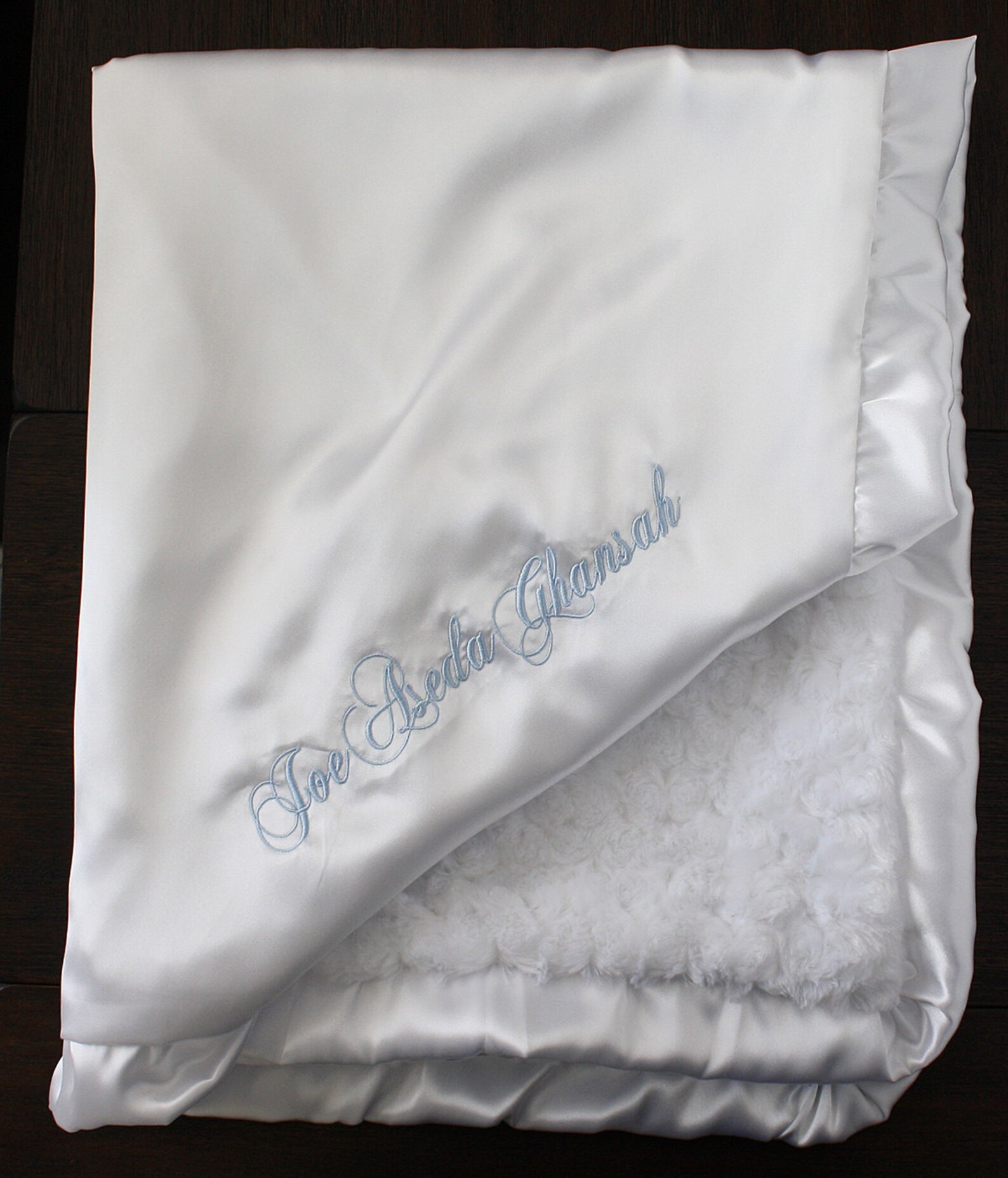 Customizable Minky Blanket Blessing Blanket Baptism Blanket Etsy