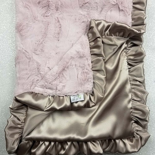 Minky Blanket Pink Blanket Baby Girl Blanket With Ruffle - Etsy