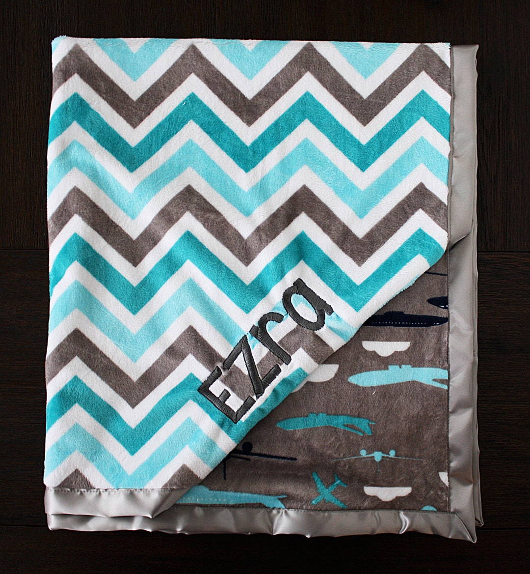 Embroidered Minky Blanket, Blanket With Name, Baby Boy, Baby Gift