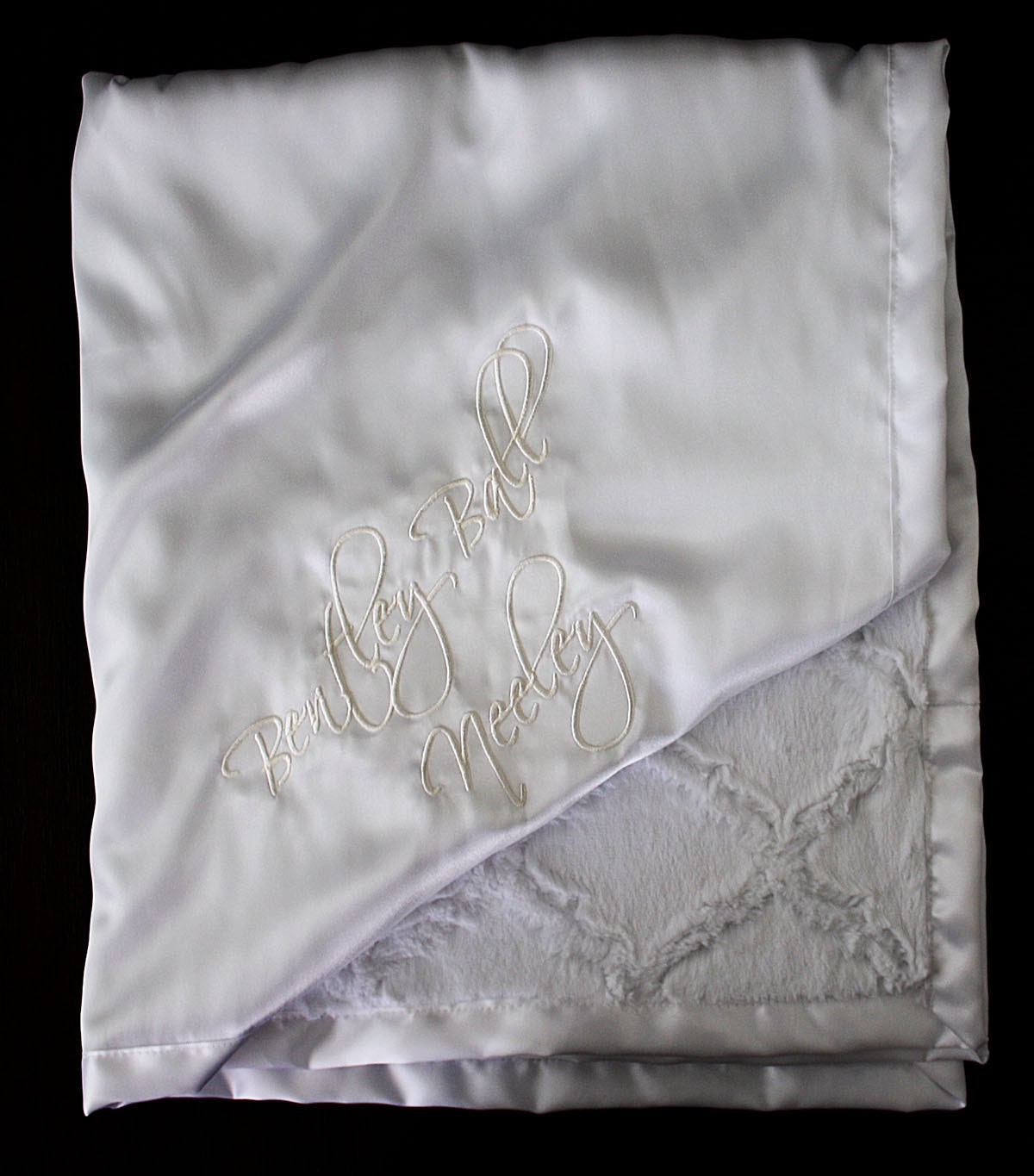 satin baby blankets personalized