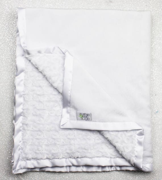 Minky Blanket Blessing Blanket Baby Girl Baptism Blanket Etsy