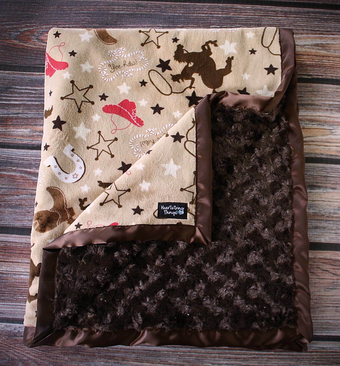 Minky Blanket Cowboy Minky Cowboy Blanket Horse Blanket Etsy