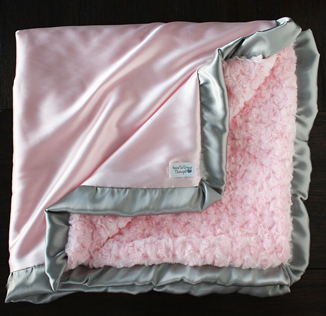 Minky Blanket, Pink Blanket, Gift for Baby Girl, Silk Blanket, Minky