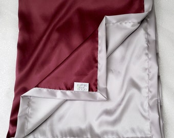 Satin Blanket, silky blanket, double sided satin, maroon satin, maroon blanket, thin blanket, light blanket, red silky blanket, cool summer