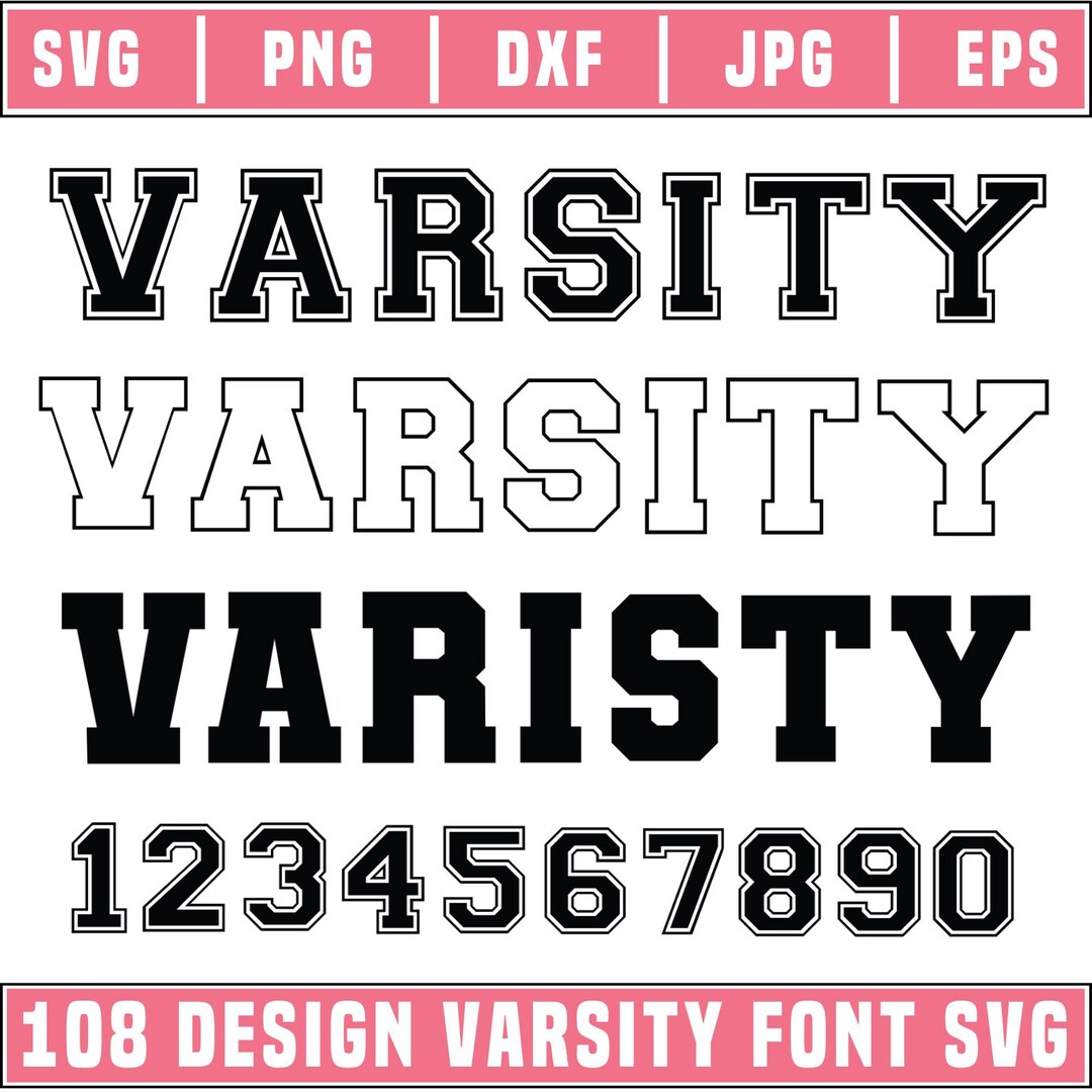 Varsity Font Svg, Jersey Font Svg, Sports Svg Alphabet, Varsity Letters ...