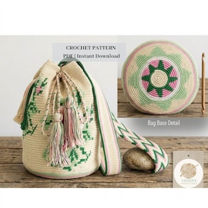 Wayuu Bag Crochet Pattern: Boho Tribal Crossbody PDF Tutorial (Digital Download)