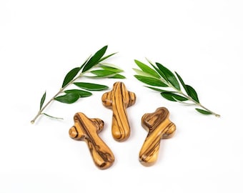 10 Small Olive Wood Crosses · My Caring Cross A+ Olive Wood Crosses · 2.5" x 1.25" x 1/2"